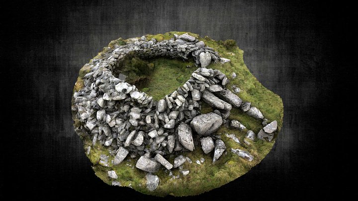 Early Medieval Stone Hut at Caherlehillan 3D Model