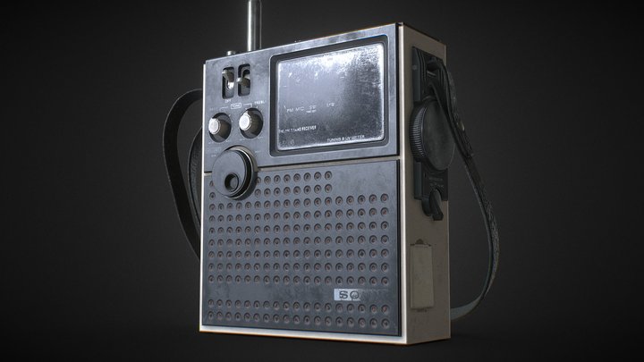 Retro radio player 3D Model