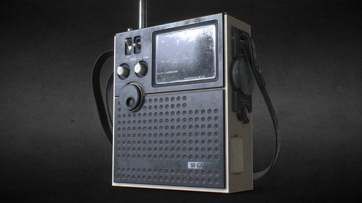 Retro radio player 3D Model