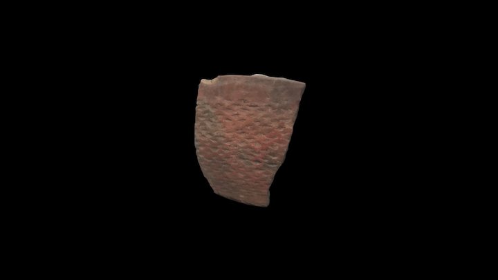 Red Pottery Fragment 3D Model