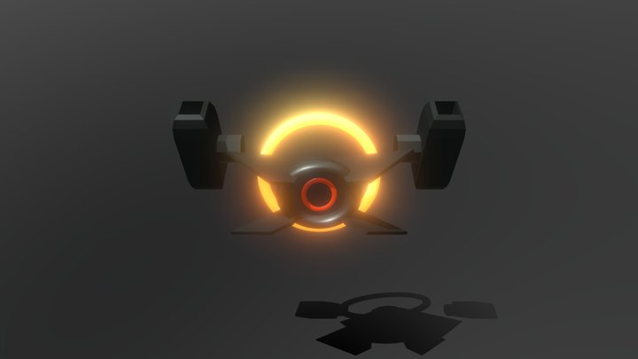 Killer Drone with Plasma Cannon 3D Model