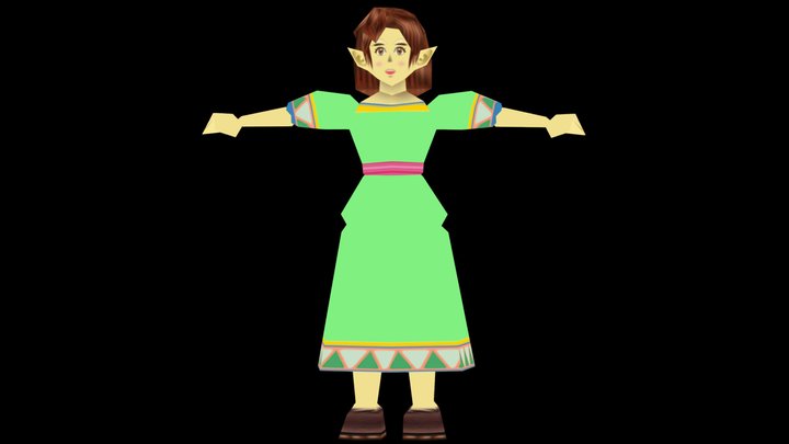 Zelda Ocarina Of Time Unused Woman 3D Model