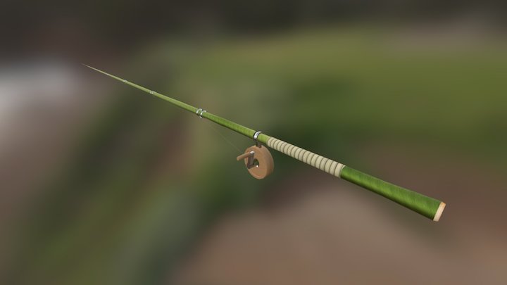 Bamboo Fishing Rod 3D Model