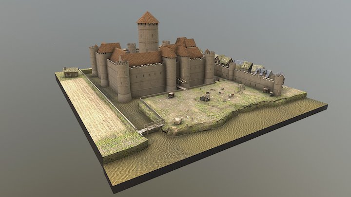 Reconstitution Du Louvre XIIème siècle 3D Model