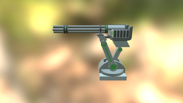 Chaingun test 3D Model
