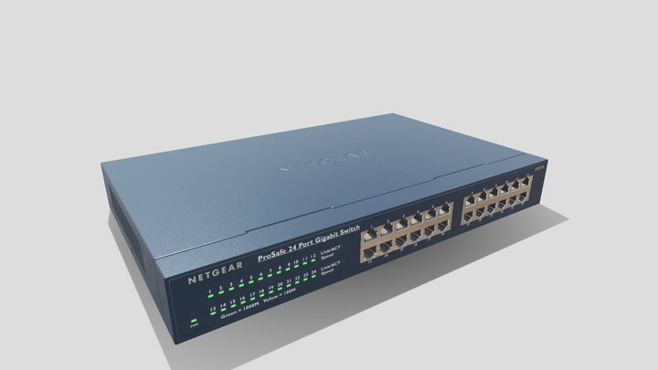 Netgear 24 Port Switch 3D Model