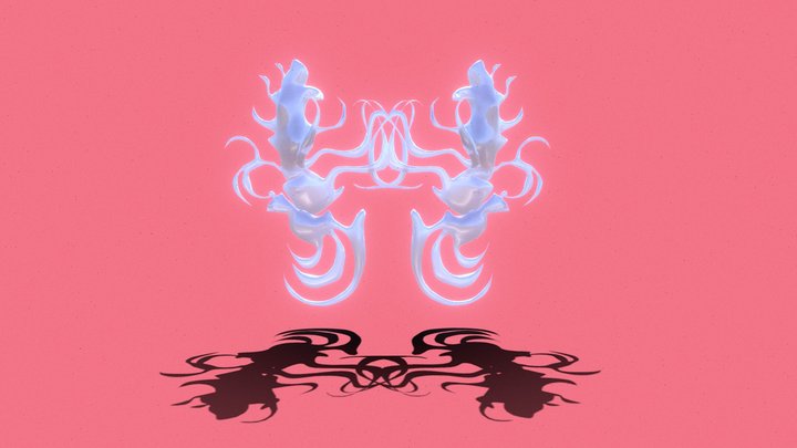 「Dynamic Rorschach Forms」- Organic Shape 2-2 3D Model