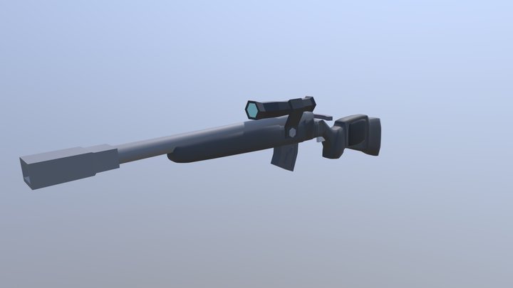 Futuristic Sniper Rifle 3D Model