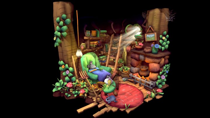 DAE Crib - Mr. Rabbits Burrow 3D Model