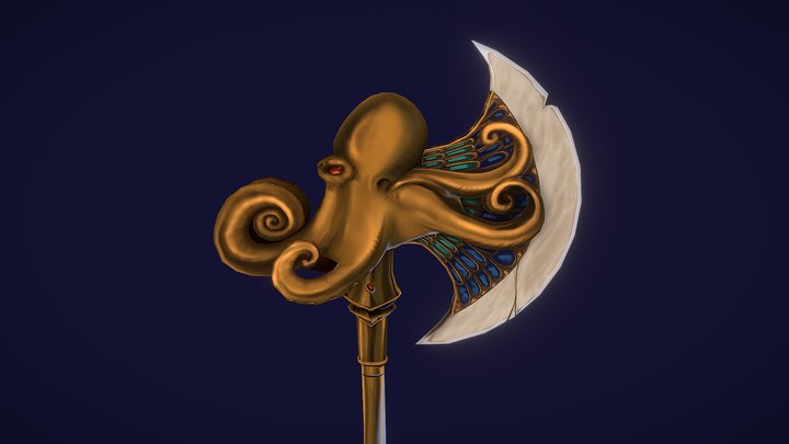 [Student Work] Epic Egyptian Display Axe 3D Model