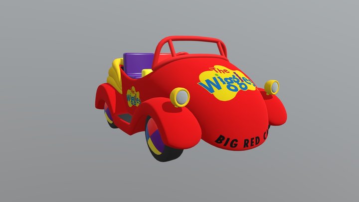 Big Red Car 3D Model
