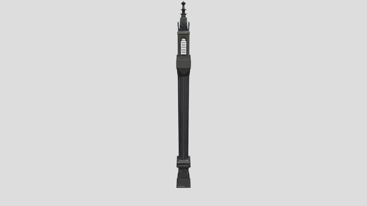 A decorative lamp post 3D Model