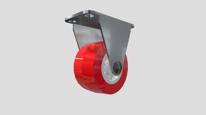 Furniture Caster Wheel 3.5 mm (Diameter) 3D Model
