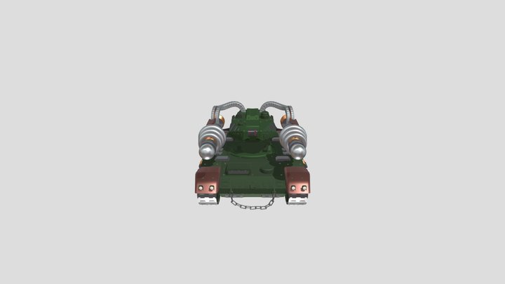 Tesla Tank Concept Red_Alert 3D Model