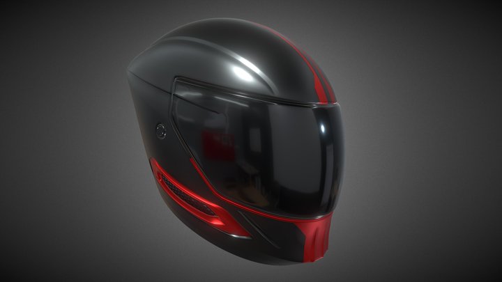 Motor Helmet 3D Model