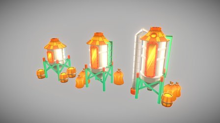 Top Farm Silo 3D Model