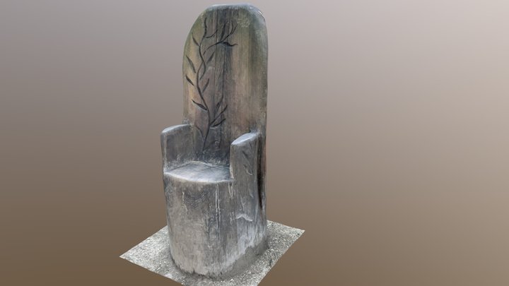 Wooden Tree Seat 3D Model