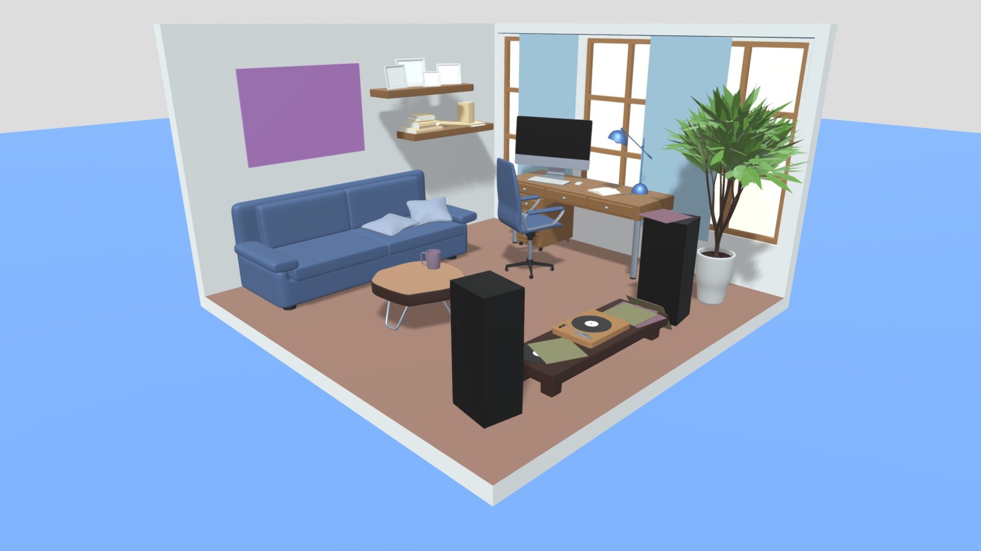 drawing room 3d model