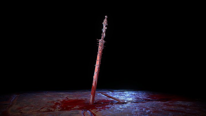 Blasphemous - Penitente's Sword Mea Culpa 3D Model
