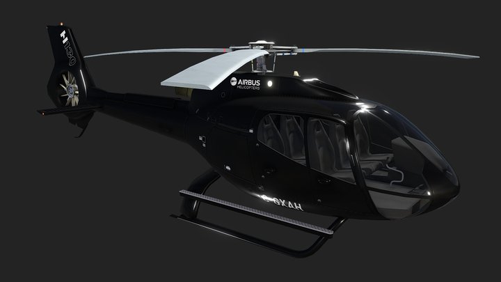 Helicopter Airbus H130 Generic Livery 25 3D Model