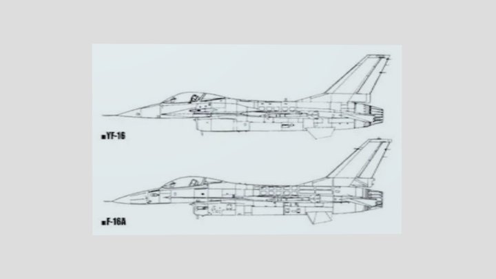 last F-16 design template. – Free 3D Model STL