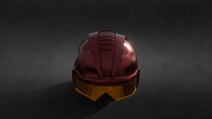 Destroyed Helmet 3D Model