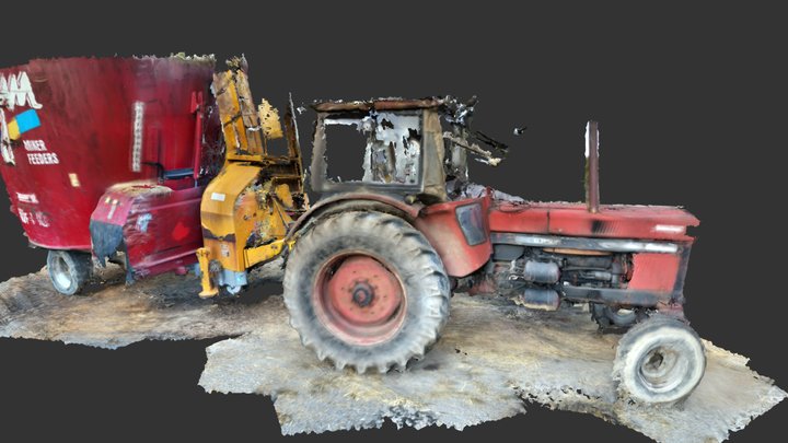 old tractor 3D Model