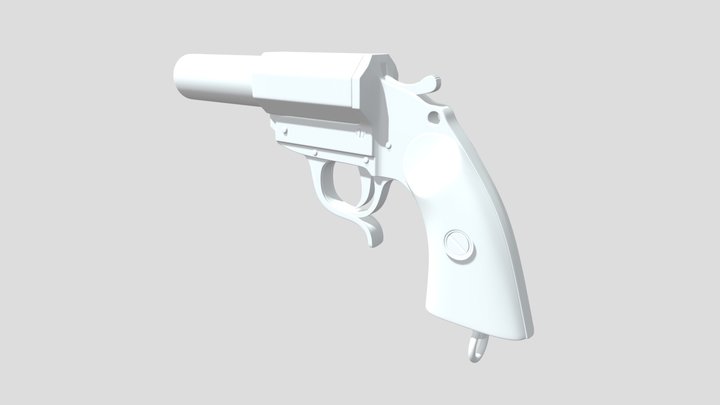 "Flaregun" subdive ready for bake 3D Model