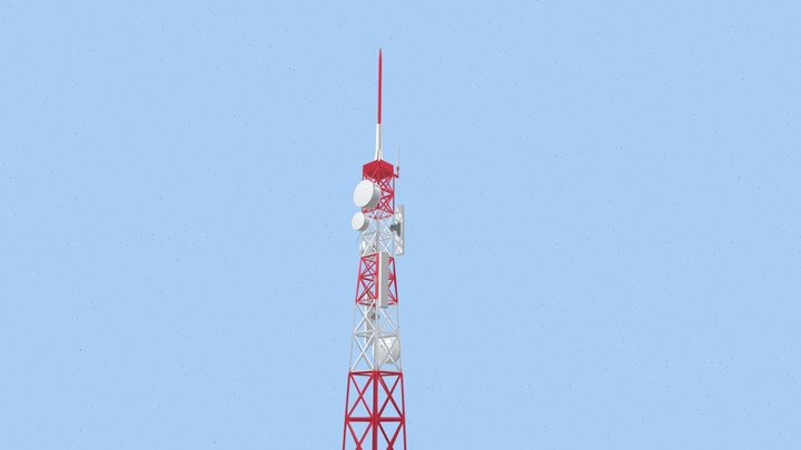 3D Design Base Transciver Station (Radio Tower) 3D Model