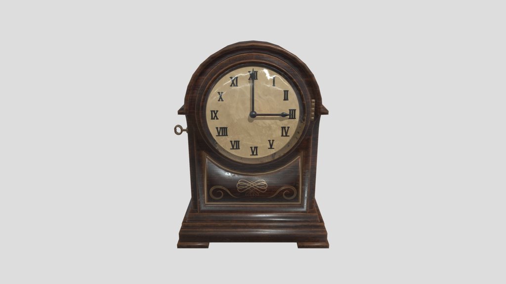 Vintage Wooden Mantel Clock