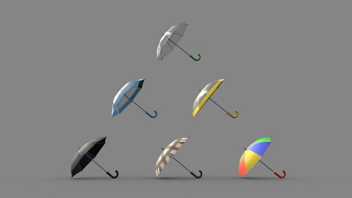 Sketchfab Weekly - Umbrella - Umbrellas pack 3D Model