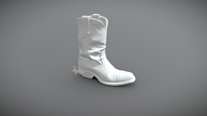 Cowboy Boot with Spur 3D Model