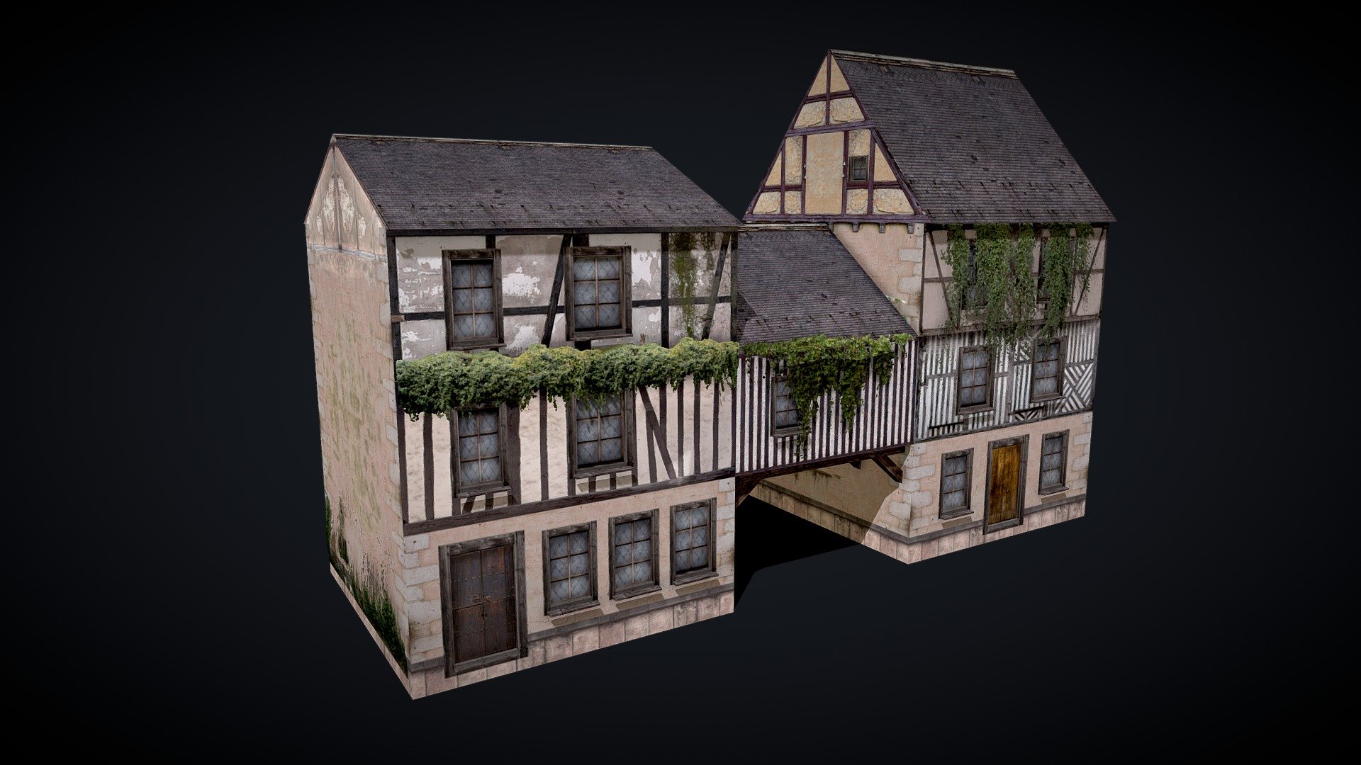 Medieval City House Low Poly - Buy Royalty Free 3D model by ...
