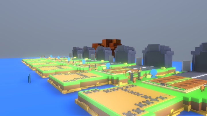 Plants VS Brainrots Map 3D Model
