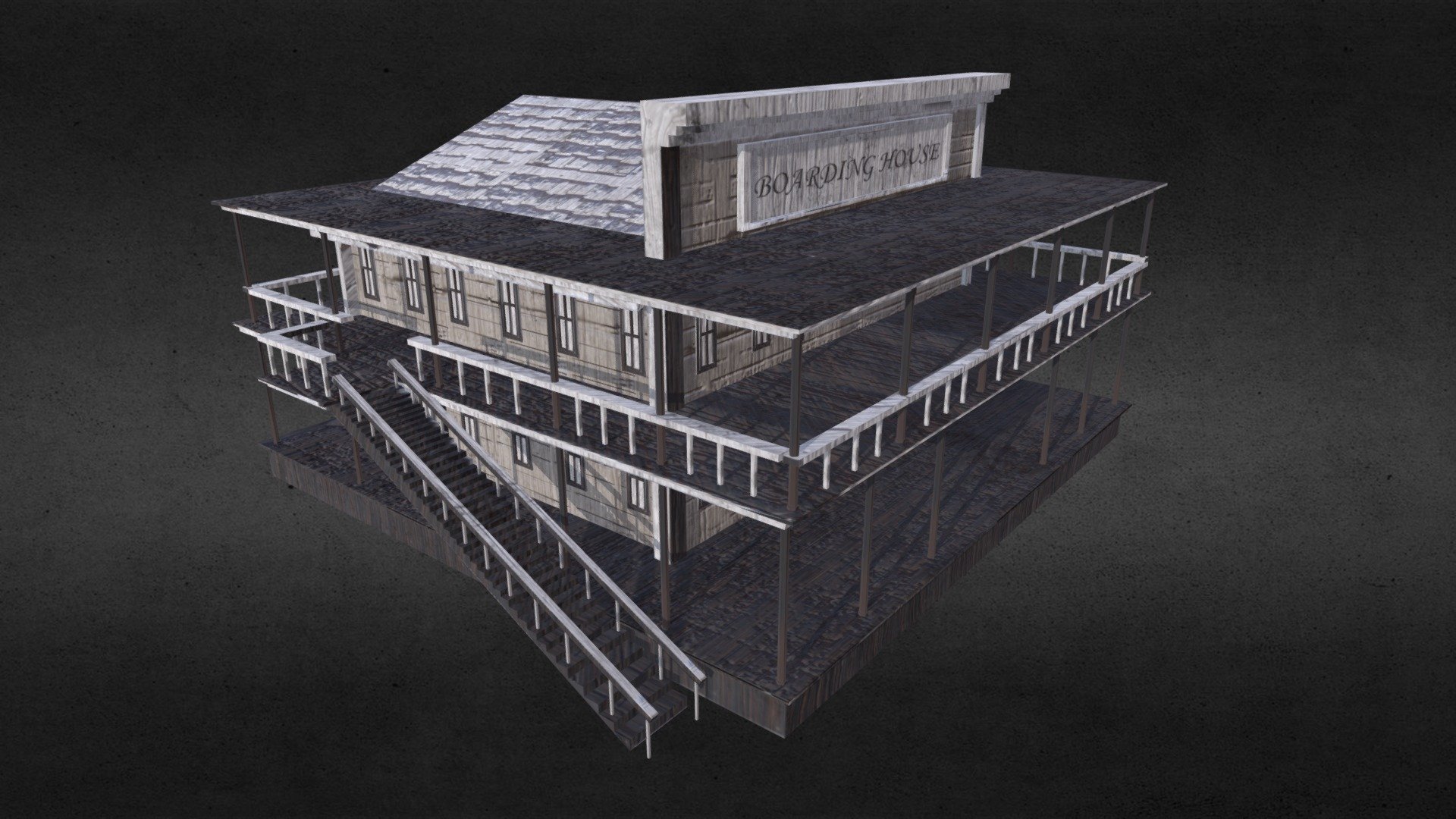 Hotel from the Wild West - Buy Royalty Free 3D model by RubaQewar ...