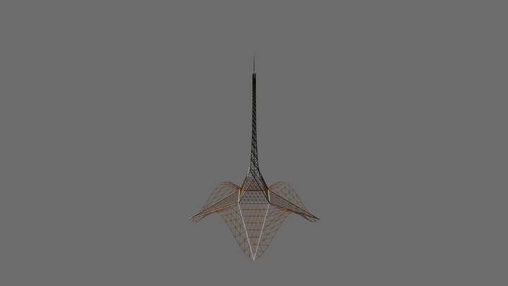 Arts Centre Spire 3D Model