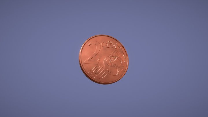 2 Euro Cent Estonia 2011 3D Model