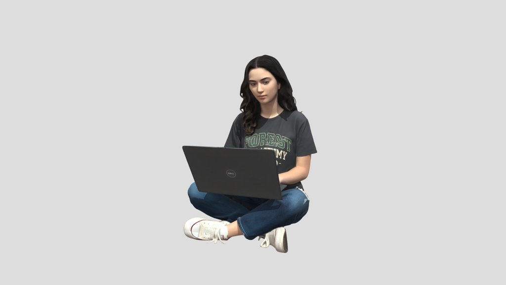 Casual Student with Laptop