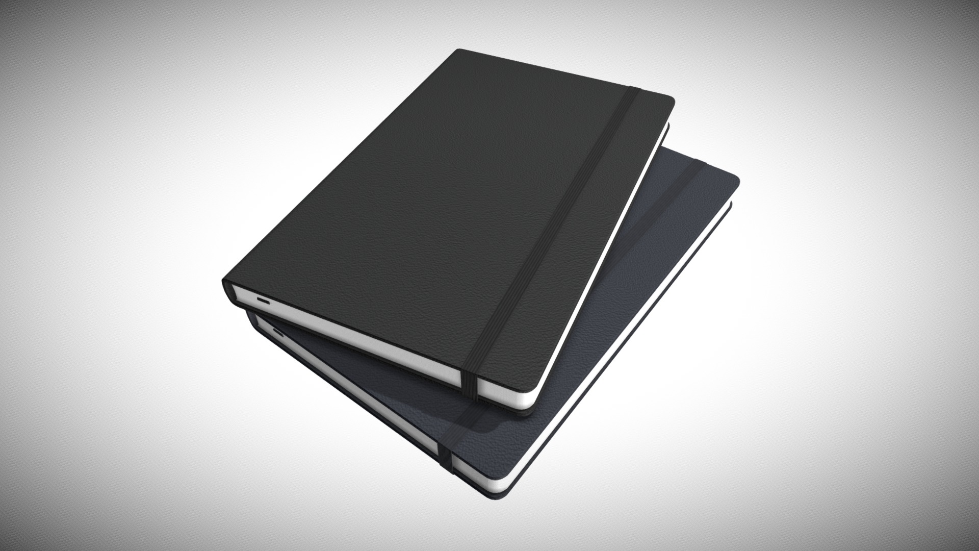 3D model Notebook - This is a 3D model of the Notebook. The 3D model is about a black and white photo of a laptop.