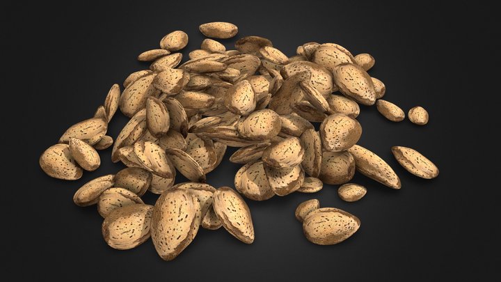Shelled Almonds 3D Model