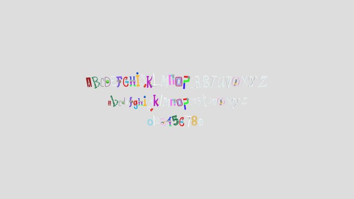 Bardel Letters 3D Model 3D Model