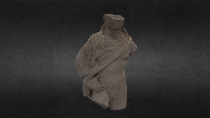 Ruined Roman Statue Lo-poly 3D Model