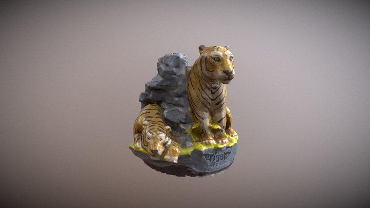Tigers Decoration Toy 3D Model