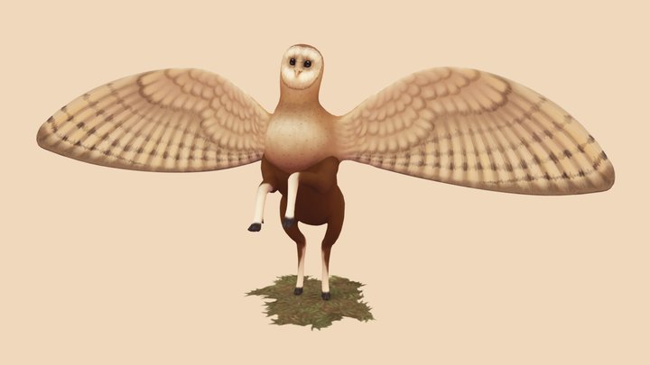 Owl Deer 3D Model