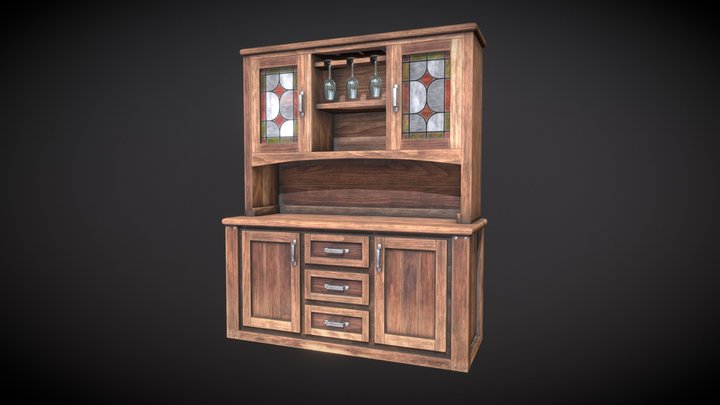 Liquor Cabinet 3D Model