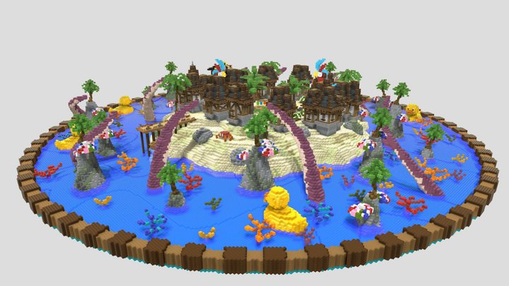 InsaneCraft - Lobby Map #6 3D Model