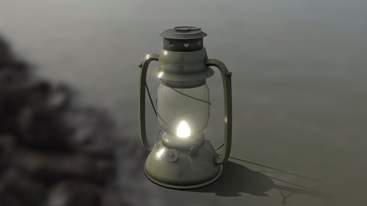 Old oil lamp #lowpolyadventure 3D Model