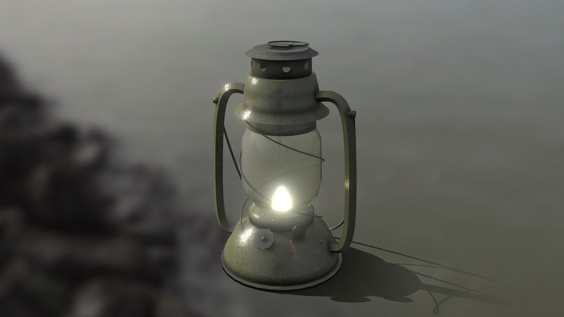 Old oil lamp #lowpolyadventure