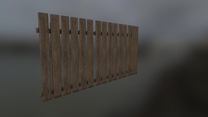 Wooden Fence 3D Model
