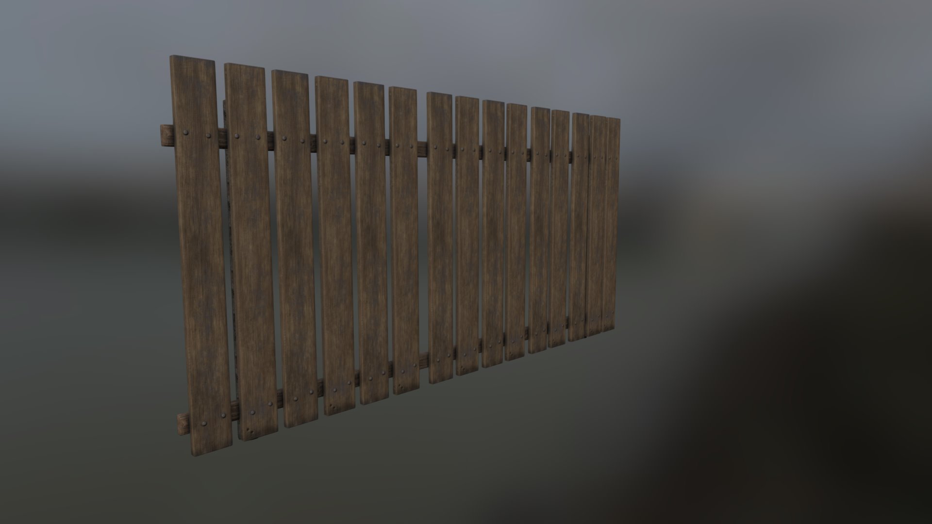 Wooden Fence Download Free 3D model by DmitriyGDS [43f8b31] Sketchfab